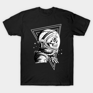 Black White Skull Astro T-Shirt